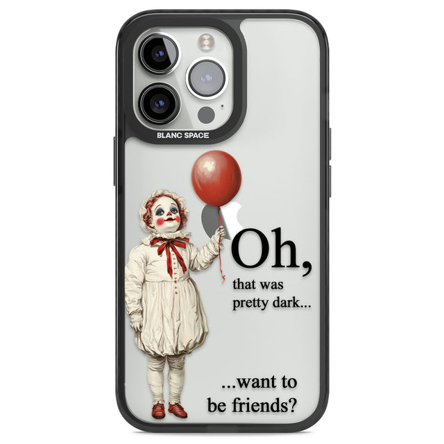 Want to be Friends? Black Impact Phone Case for iPhone 13 Pro, iPhone 14 Pro, iPhone 15 Pro