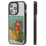 Atlantic City Vacation Poster Black Impact Phone Case for iPhone 13 Pro, iPhone 14 Pro, iPhone 15 Pro