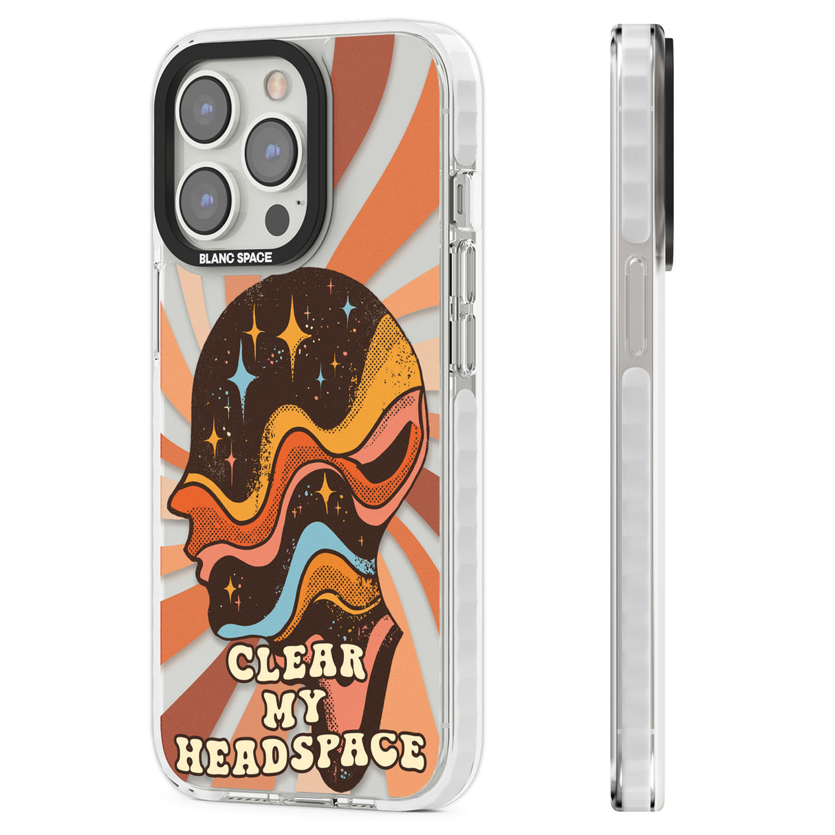 Clear My Headspace Clear Impact Phone Case for iPhone 13 Pro, iPhone 14 Pro, iPhone 15 Pro