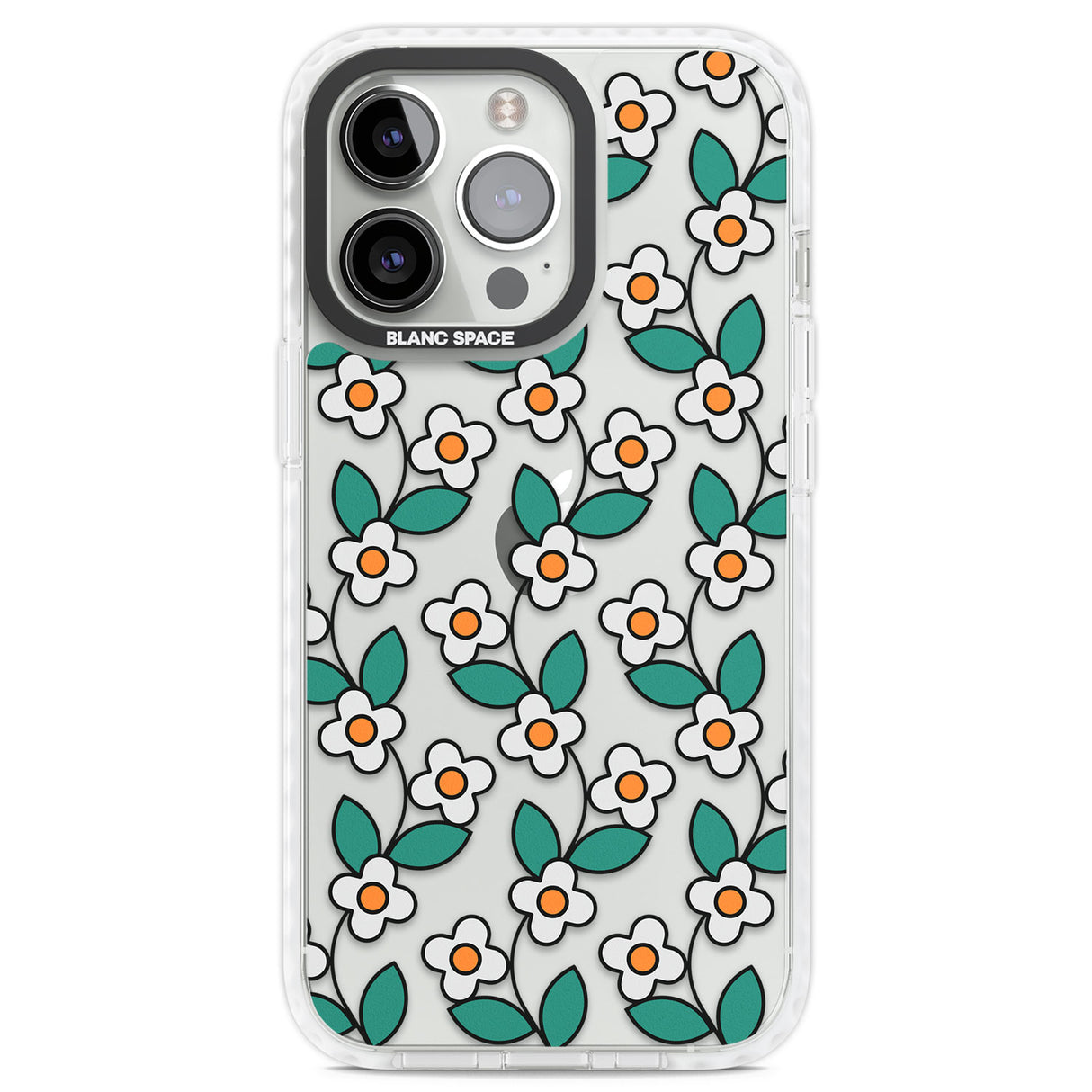 Spring Daisies Clear Impact Phone Case for iPhone 13 Pro, iPhone 14 Pro, iPhone 15 Pro