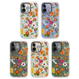 Whimsical Wildflowers Clear Impact Phone Case for iPhone 13 Pro, iPhone 14 Pro, iPhone 15 Pro