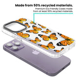 Sun-Yellow Butterflies Clear Impact Phone Case for iPhone 13 Pro, iPhone 14 Pro, iPhone 15 Pro