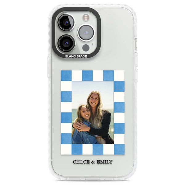 Personalised Blue Check Photo