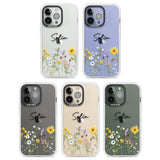 Personalised April Wildfowers Clear Impact Phone Case for iPhone 13 Pro, iPhone 14 Pro, iPhone 15 Pro