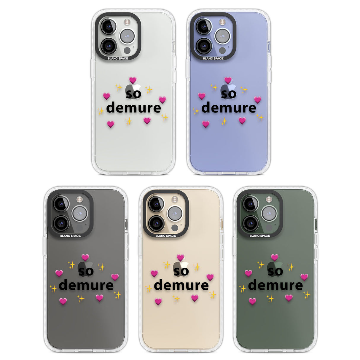 So Demure Clear Impact Phone Case for iPhone 13 Pro, iPhone 14 Pro, iPhone 15 Pro