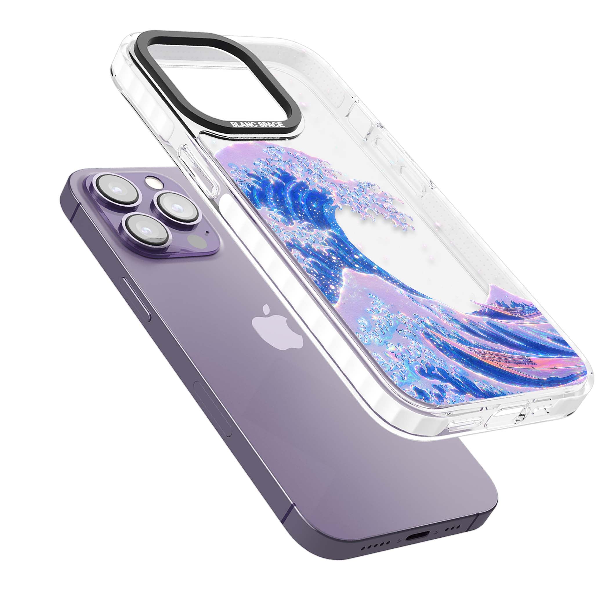 The Great Wave In Opal japanese iPhone case | Clear Impact case for iPhone 13 Pro, iPhone 14 Pro, iPhone 15 Pro