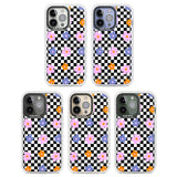 Checkered Blossom Clear Impact Phone Case for iPhone 13 Pro, iPhone 14 Pro, iPhone 15 Pro