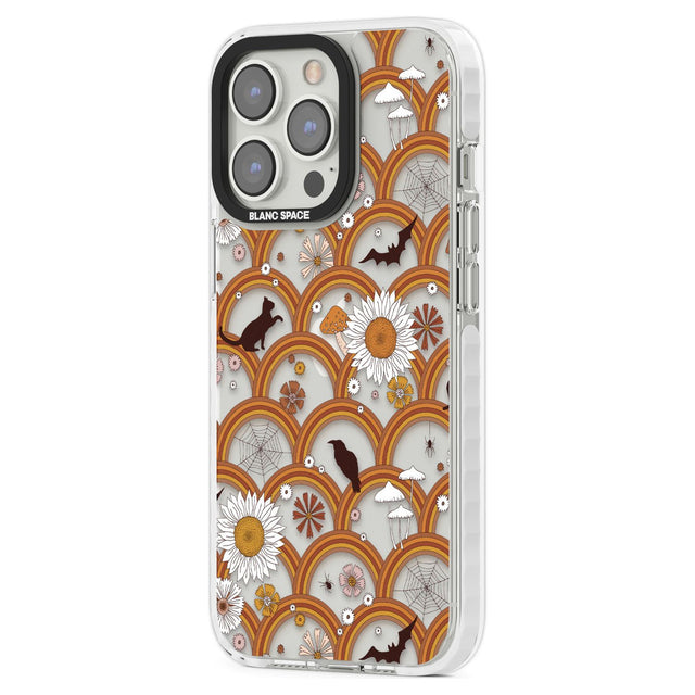 Halloween Skulls and FlowersPhone Case for iPhone 14 Pro