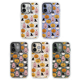 Witches and Pumpkins Pattern Clear Impact Phone Case for iPhone 13 Pro, iPhone 14 Pro, iPhone 15 Pro