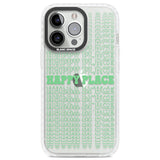 Happy Place (Green) Clear Impact Phone Case for iPhone 13 Pro, iPhone 14 Pro, iPhone 15 Pro