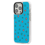 Blue Heartstopper Stars Pattern Phone Case for iPhone 14 Pro