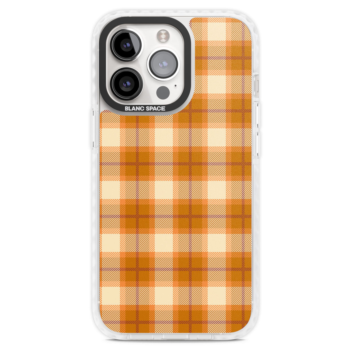 Pumpkin Plaid Magsafe Impact Phone Case for iPhone 13 Pro, iPhone 14 Pro, iPhone 15 Pro