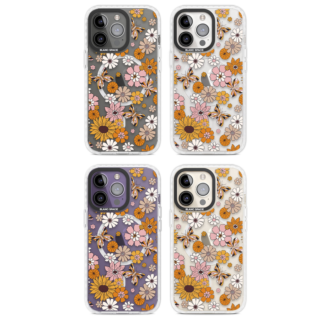 Butterfly & Bloom Autumn Floral Magsafe Impact Phone Case for iPhone 13 Pro, iPhone 14 Pro, iPhone 15 Pro