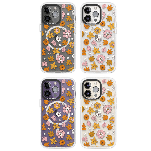 Autumn Leaves and Flowers Magsafe Impact Phone Case for iPhone 13 Pro, iPhone 14 Pro, iPhone 15 Pro