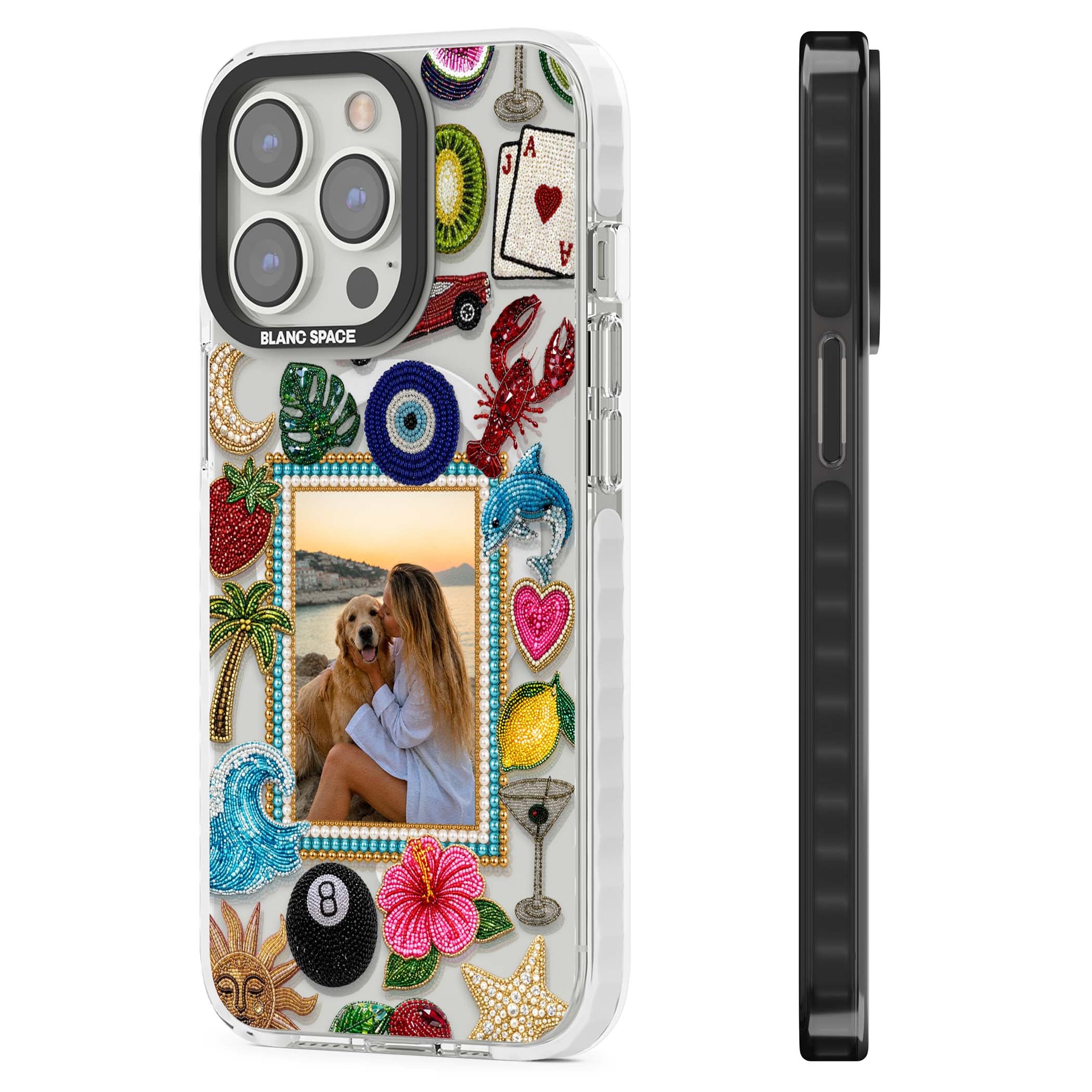 Beaded Photo coastal iPhone case | Impact Magsafe case for iPhone 13 Pro, iPhone 14 Pro, iPhone 15 Pro