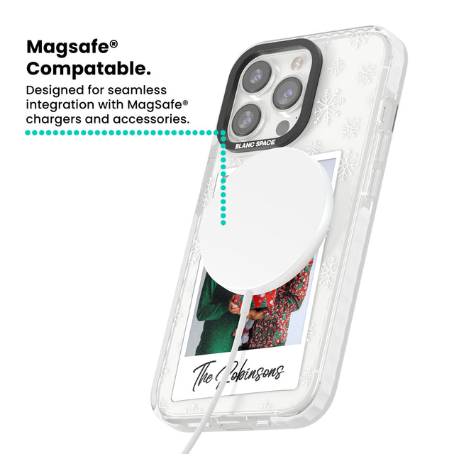 Personalised Snowflake Photo Magsafe Impact Phone Case for iPhone 13 Pro, iPhone 14 Pro, iPhone 15 Pro