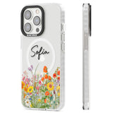 Personalised Summer Wildflowers Magsafe Impact Phone Case for iPhone 13 Pro, iPhone 14 Pro, iPhone 15 Pro