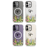 Personalised Garden Wildfowers Magsafe Impact Phone Case for iPhone 13 Pro, iPhone 14 Pro, iPhone 15 Pro