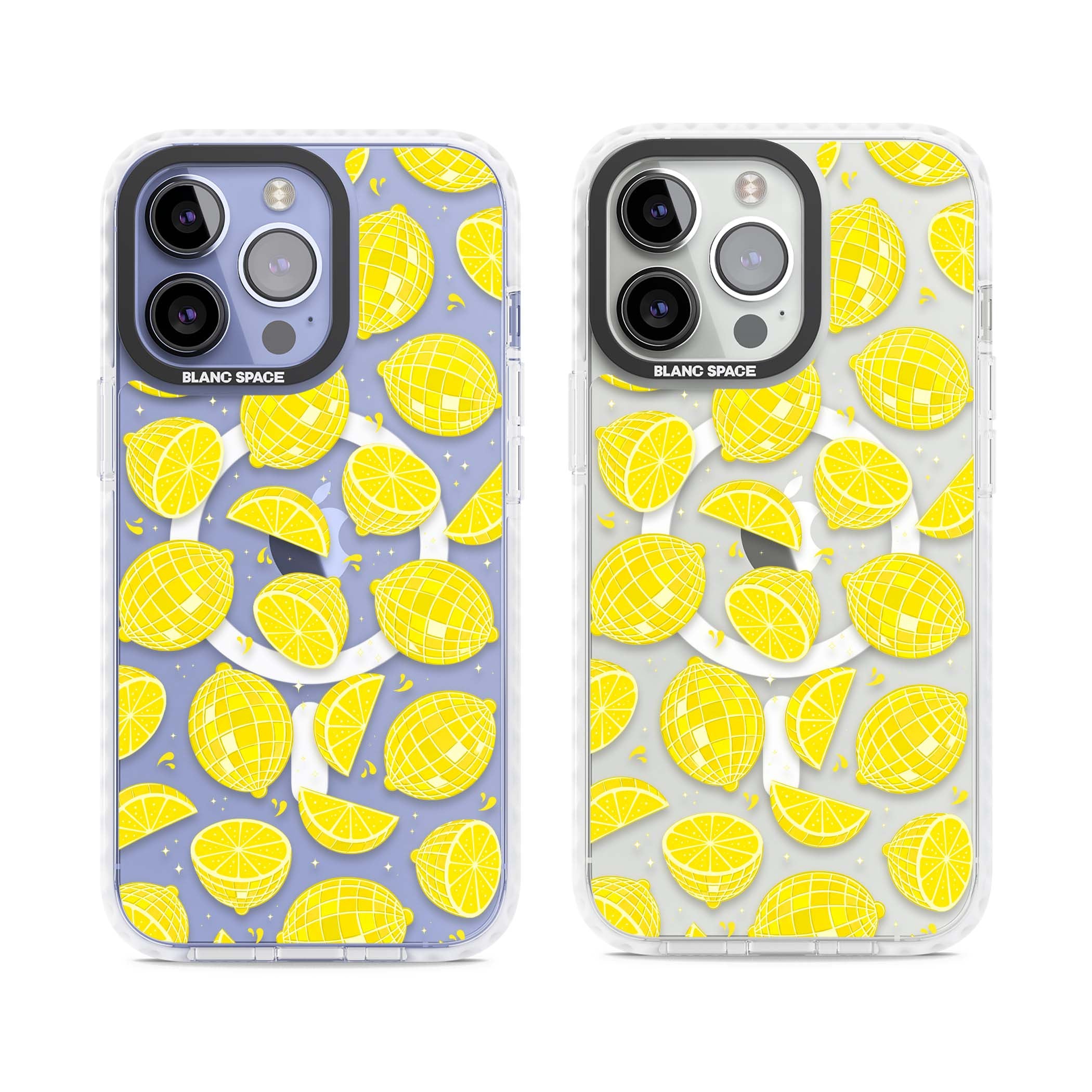 Disco Lemons citrus iPhone case featuring mirrorball lemons, sliced fruit and sparkle accents | Impact Magsafe case for iPhone 13 Pro, iPhone 14 Pro, iPhone 15 Pro