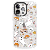 Cute Ghost and Skulls Pattern Magsafe Impact Phone Case for iPhone 13 Pro, iPhone 14 Pro, iPhone 15 Pro