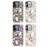 Cute Ghost and Skulls Pattern Magsafe Impact Phone Case for iPhone 13 Pro, iPhone 14 Pro, iPhone 15 Pro