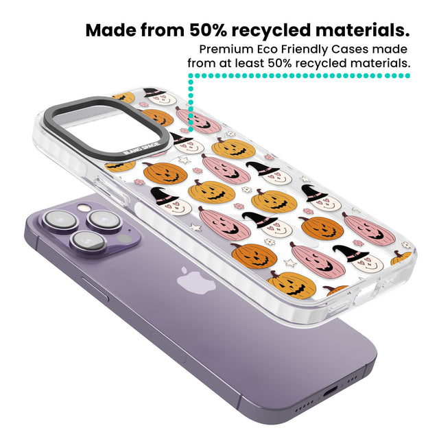 Witches and Pumpkins Pattern Magsafe Impact Phone Case for iPhone 13 Pro, iPhone 14 Pro, iPhone 15 Pro