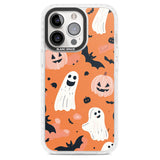 Orange Halloween Pattern Magsafe Impact Phone Case for iPhone 13 Pro, iPhone 14 Pro, iPhone 15 Pro