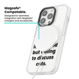 Introverted But Willing To Discuss Cats Magsafe Impact Phone Case for iPhone 13 Pro, iPhone 14 Pro, iPhone 15 Pro