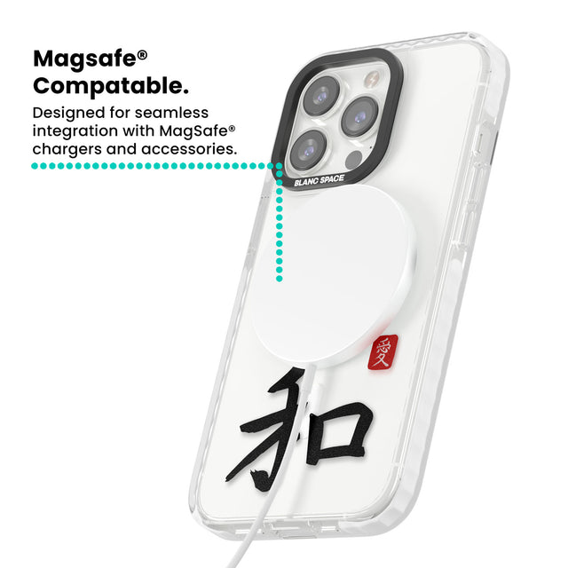 Japanese Kanji - Peace Magsafe Impact Phone Case for iPhone 13 Pro, iPhone 14 Pro, iPhone 15 Pro