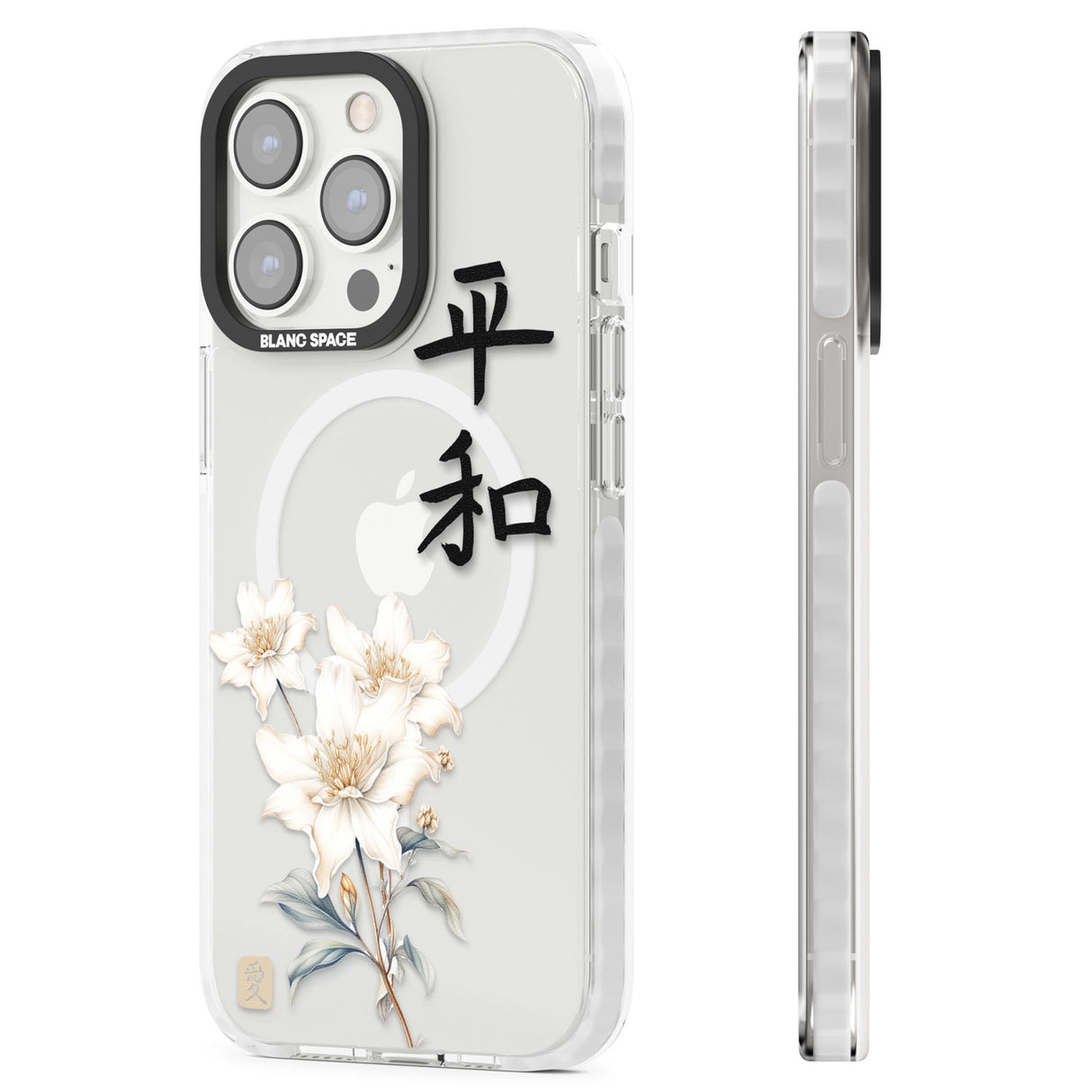 Peace and Flowers Magsafe Impact Phone Case for iPhone 13 Pro, iPhone 14 Pro, iPhone 15 Pro