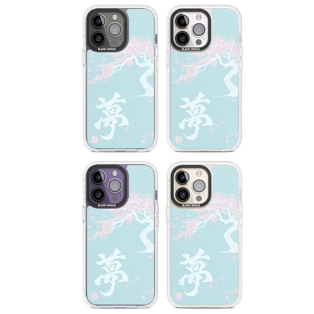 Dreams & Cherry Blossom Magsafe Impact Phone Case for iPhone 13 Pro, iPhone 14 Pro, iPhone 15 Pro