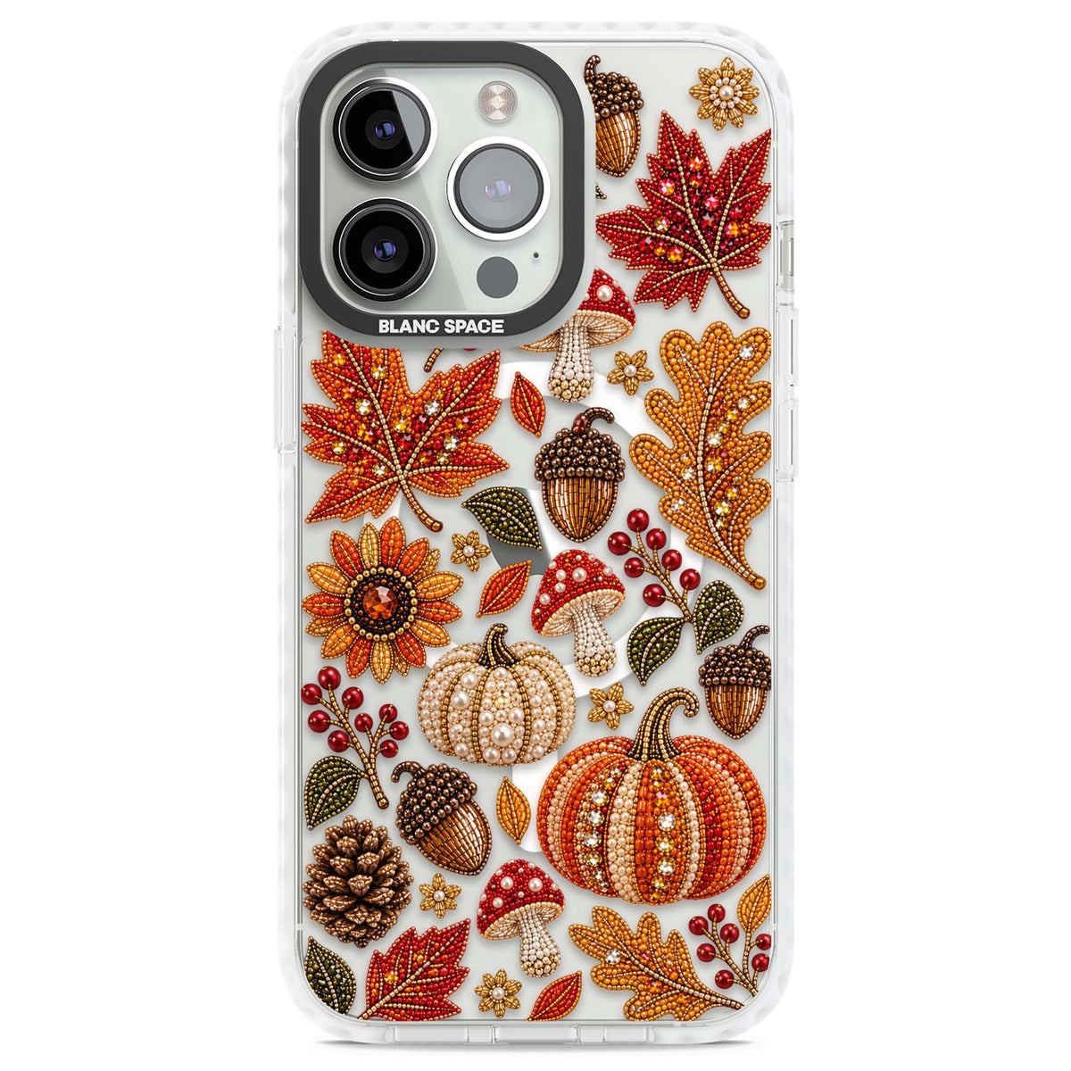 Beaded Autumn iPhone case | Impact Magsafe case for iPhone 13 Pro, iPhone 14 Pro, iPhone 15 Pro