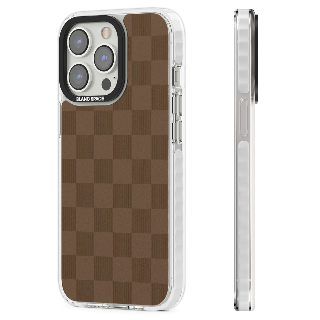 CHOCOLATE CHECKERED Clear Impact Phone Case for iPhone 13 Pro, iPhone 14 Pro, iPhone 15 Pro