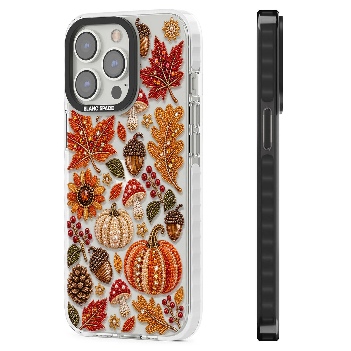 Beaded Autumn iPhone case | Clear Impact case for iPhone 13 Pro, iPhone 14 Pro, iPhone 15 Pro