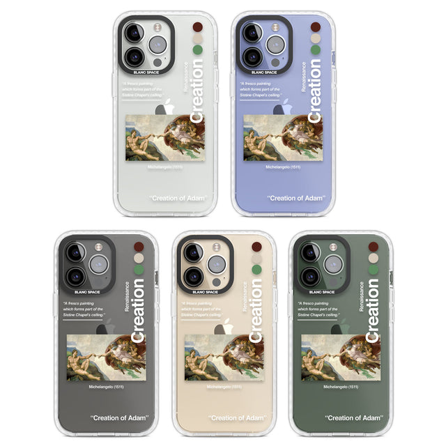 Creation of Adam - Michelangelo Clear Impact Phone Case for iPhone 13 Pro, iPhone 14 Pro, iPhone 15 Pro