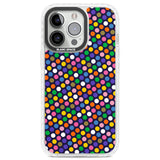 Multicolour Polka-dot Fiesta (Purple) Clear Impact Phone Case for iPhone 13 Pro, iPhone 14 Pro, iPhone 15 Pro