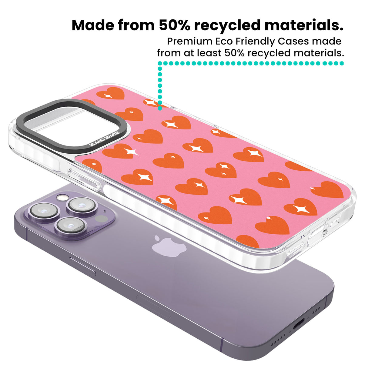 Sweet Hearts (Sunset) Clear Impact Phone Case for iPhone 13 Pro, iPhone 14 Pro, iPhone 15 Pro