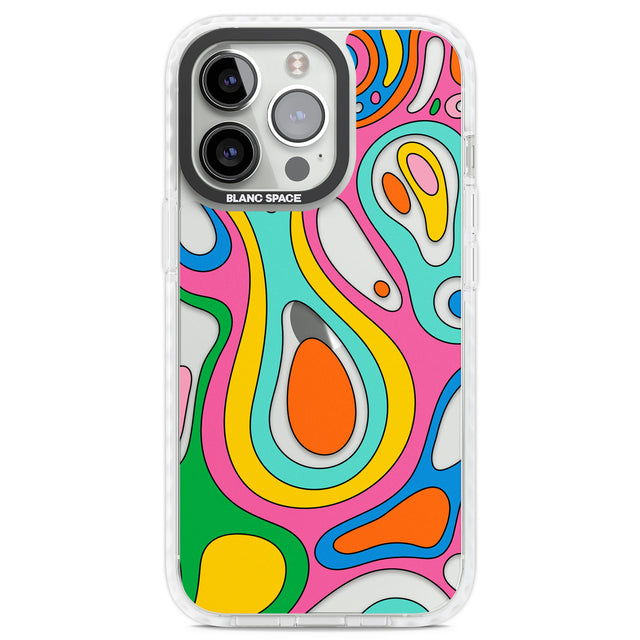 Dreams & Grooves Clear Impact Phone Case for iPhone 13 Pro, iPhone 14 Pro, iPhone 15 Pro