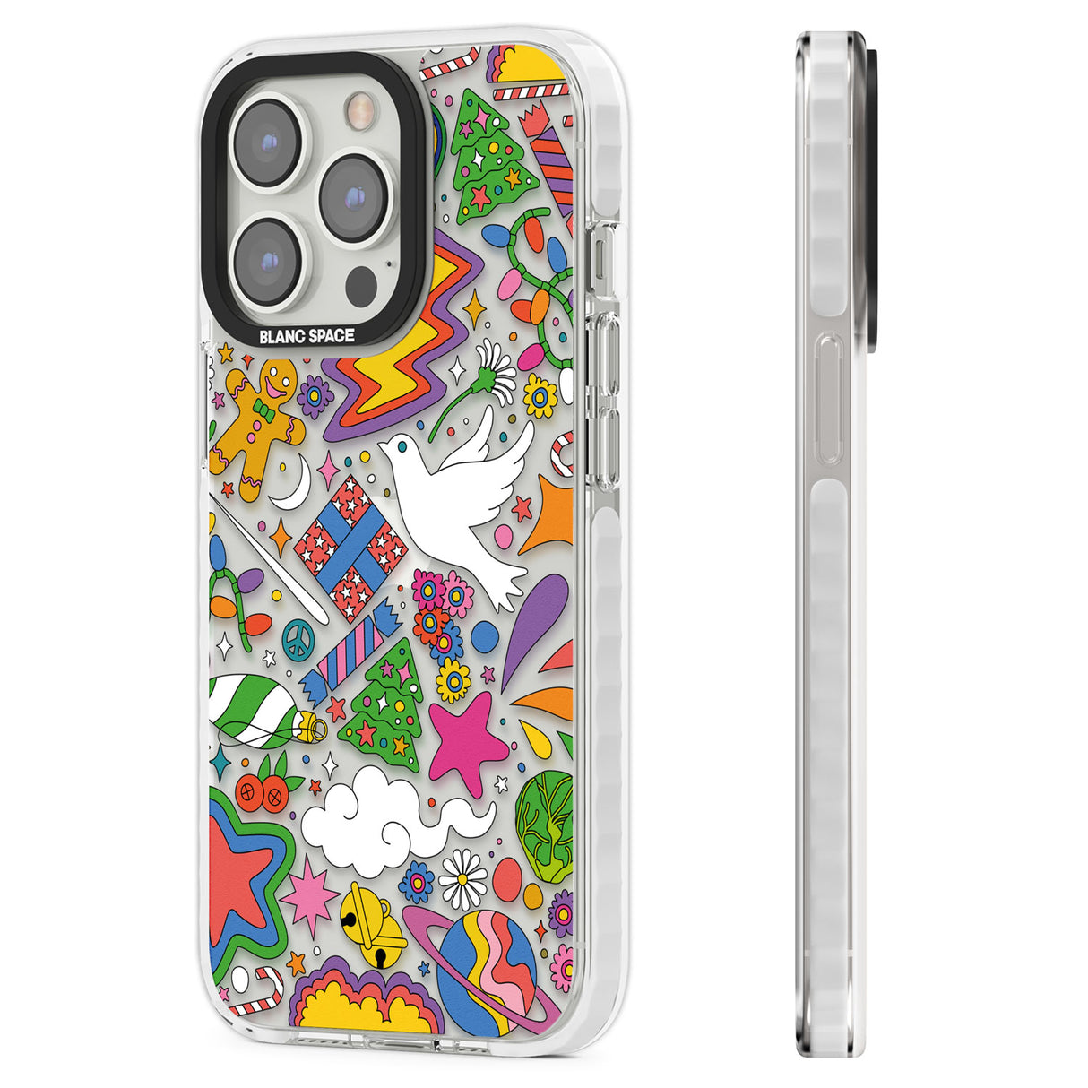 Whimsical Wonderland Clear Impact Phone Case for iPhone 13 Pro, iPhone 14 Pro, iPhone 15 Pro