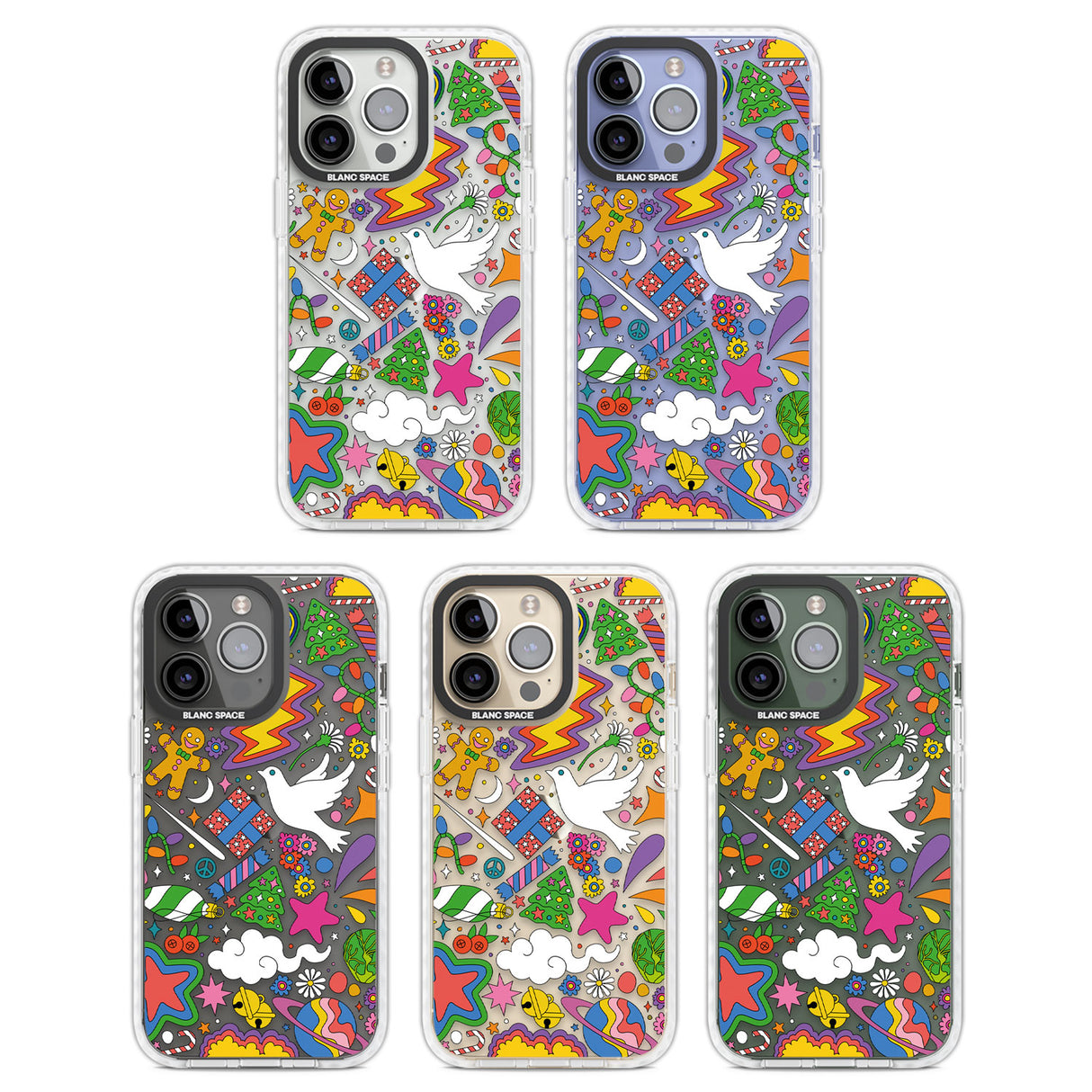 Whimsical Wonderland Clear Impact Phone Case for iPhone 13 Pro, iPhone 14 Pro, iPhone 15 Pro