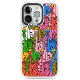 Multicolour Liberty Pattern Clear Impact Phone Case for iPhone 13 Pro, iPhone 14 Pro, iPhone 15 Pro