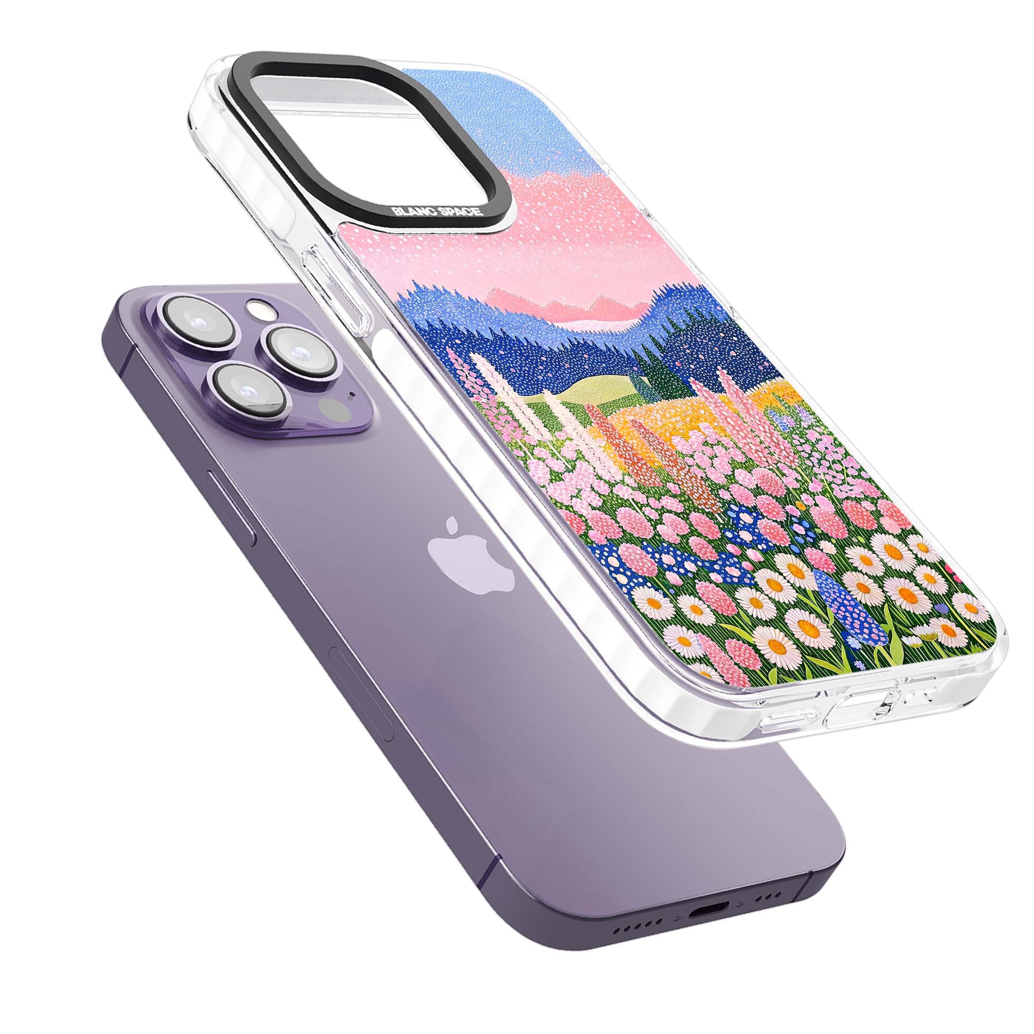 Valley Horizon cottagecore iPhone case | Clear Impact case for iPhone 13 Pro, iPhone 14 Pro, iPhone 15 Pro