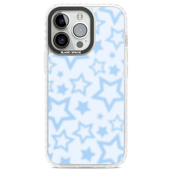 Blue Halftone Stars