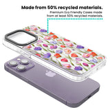 Red, Pink & Purple Flowers Clear Impact Phone Case for iPhone 13 Pro, iPhone 14 Pro, iPhone 15 Pro