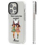 Two Witches Clear Impact Phone Case for iPhone 13 Pro, iPhone 14 Pro, iPhone 15 Pro