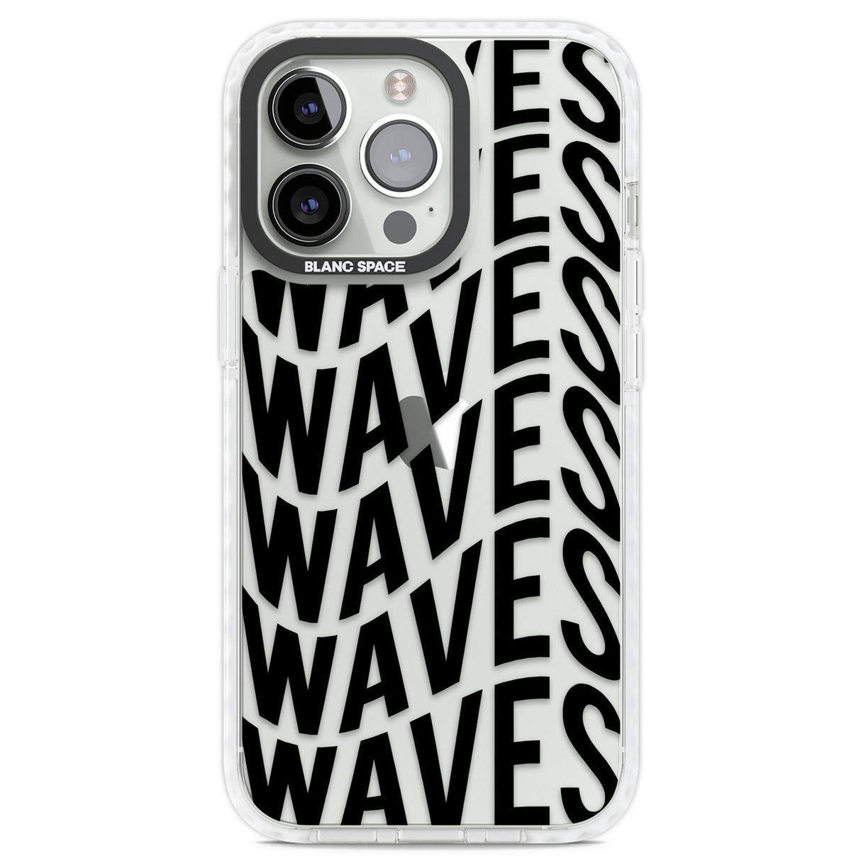 WAVES Clear Impact Phone Case for iPhone 13 Pro, iPhone 14 Pro, iPhone 15 Pro