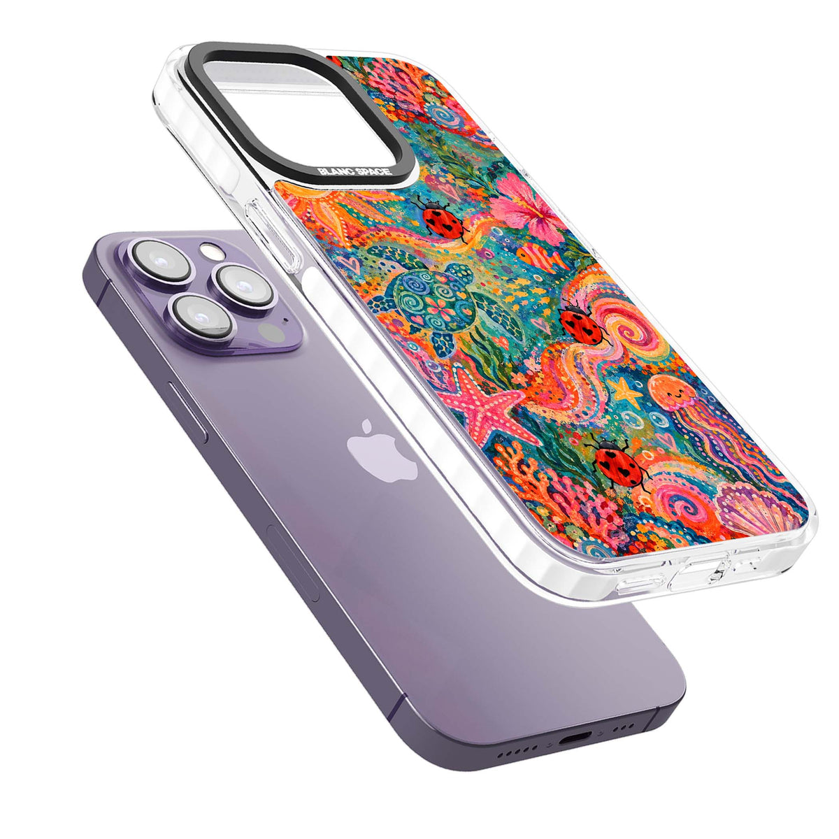Coral Whimsy for her iPhone case | Clear Impact case for iPhone 13 Pro, iPhone 14 Pro, iPhone 15 Pro
