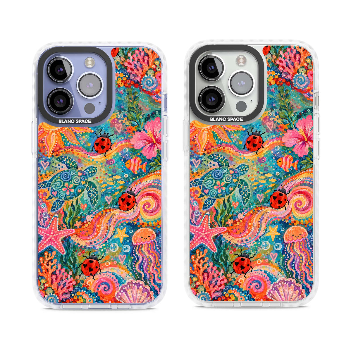 Coral Whimsy for her iPhone case | Clear Impact case for iPhone 13 Pro, iPhone 14 Pro, iPhone 15 Pro