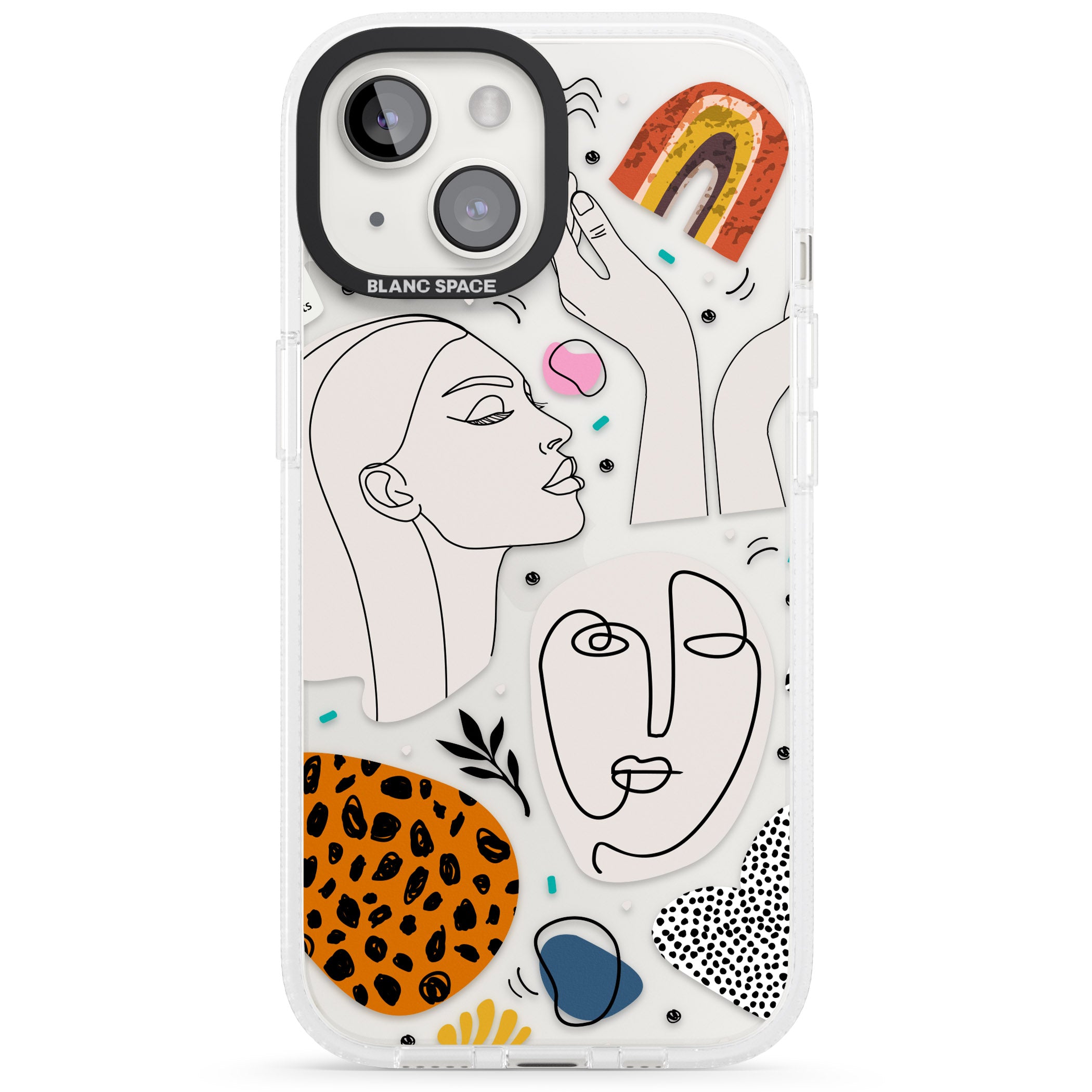 The Scrapbook Freak iPhone 15 / 14 / 13 Clear Case Impact Air - Blanc Space