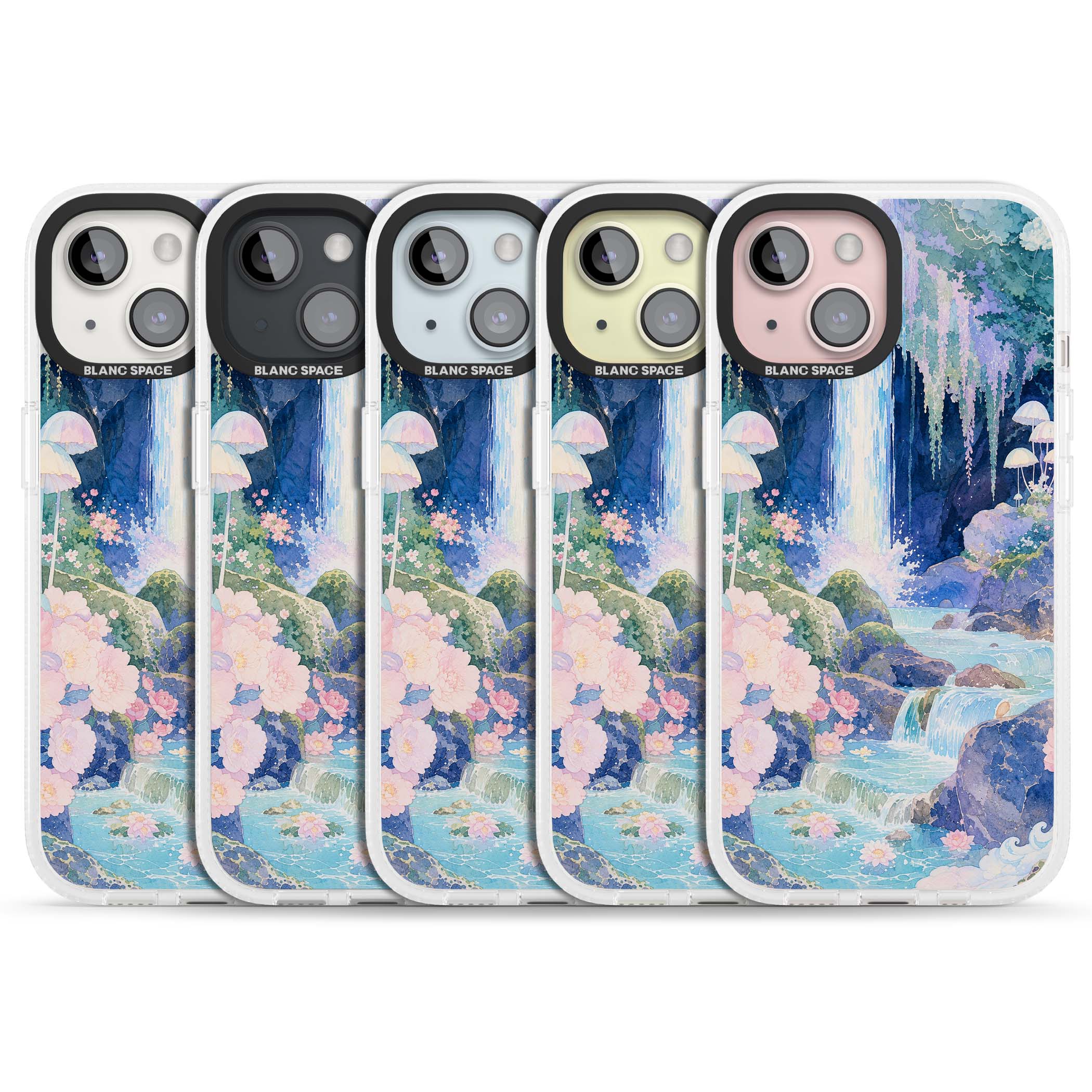 Mystic Waterfall art iPhone case | Clear Case Impact Air case for iPhone 15, iPhone 15 Plus